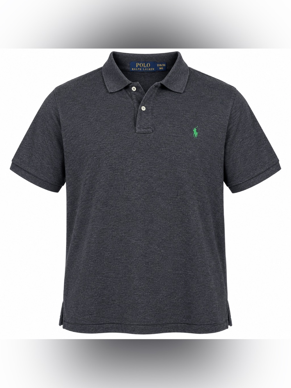 Polo by Ralph Lauren Charcoal Heather Polo with Green Logo